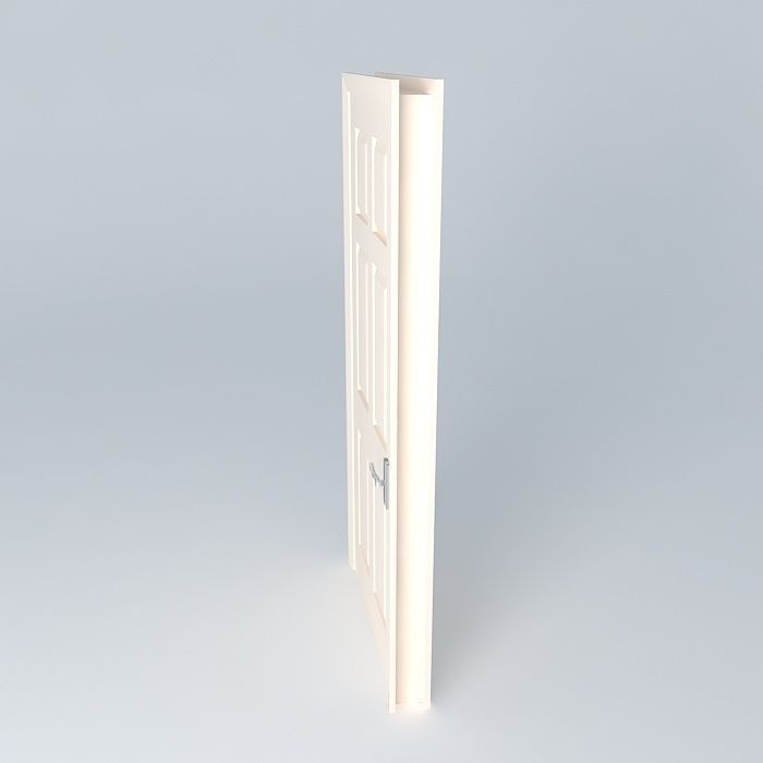 Simple Door Free 3D model_2
