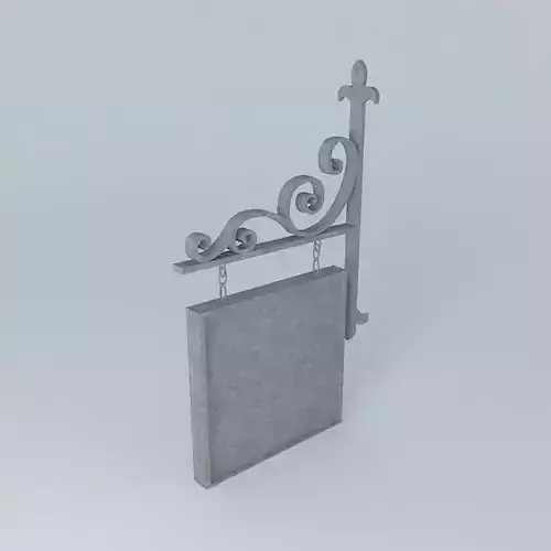 Hanging street sign Free 3D model
