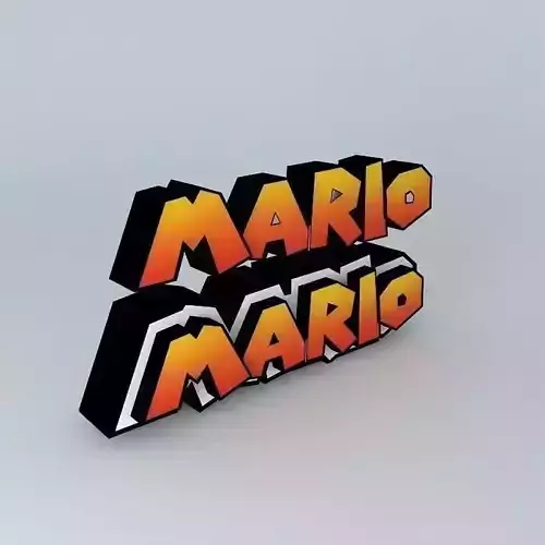 Mario 3D Text logo