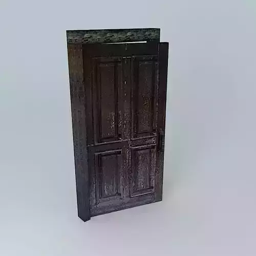 Old Wooden Internal Door 3D model