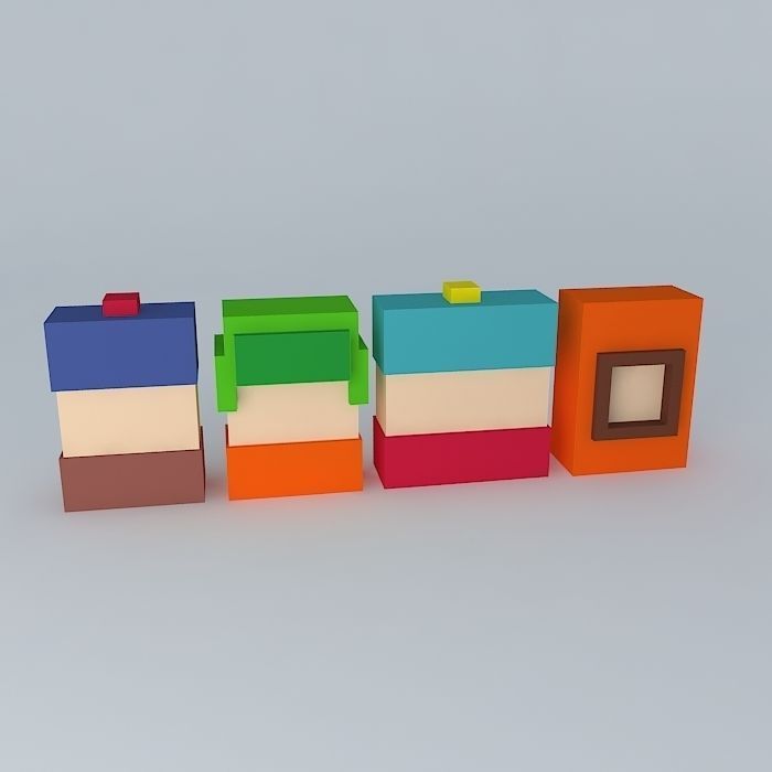 Digital South Park 3D model_2