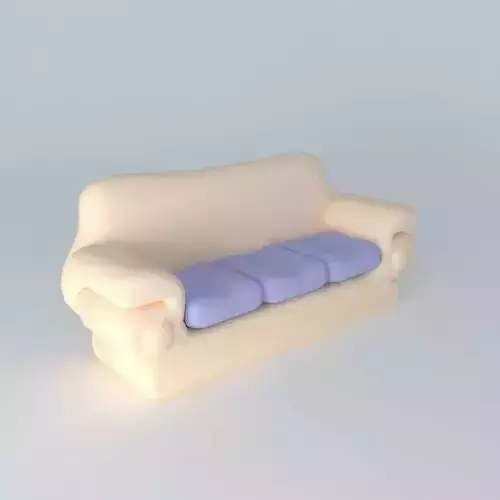 White and blue sofa