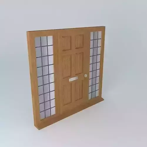 Wide door with glass