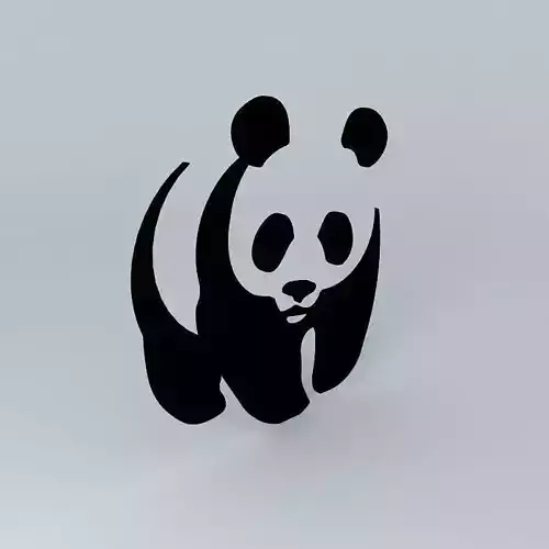 The World Wide Fund for Nature WWF Logo 3D model