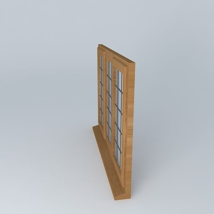 Wide triple window Free 3D model_2