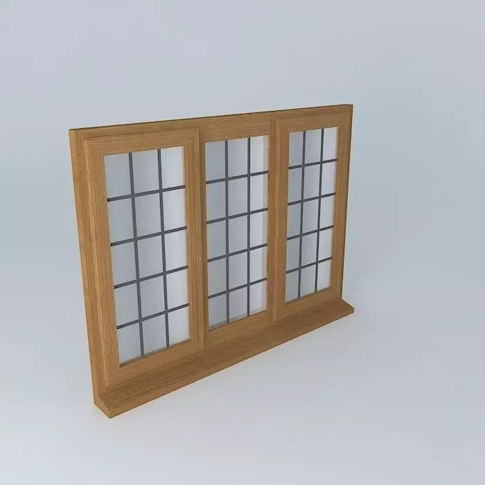 Wide triple window Free 3D model_0