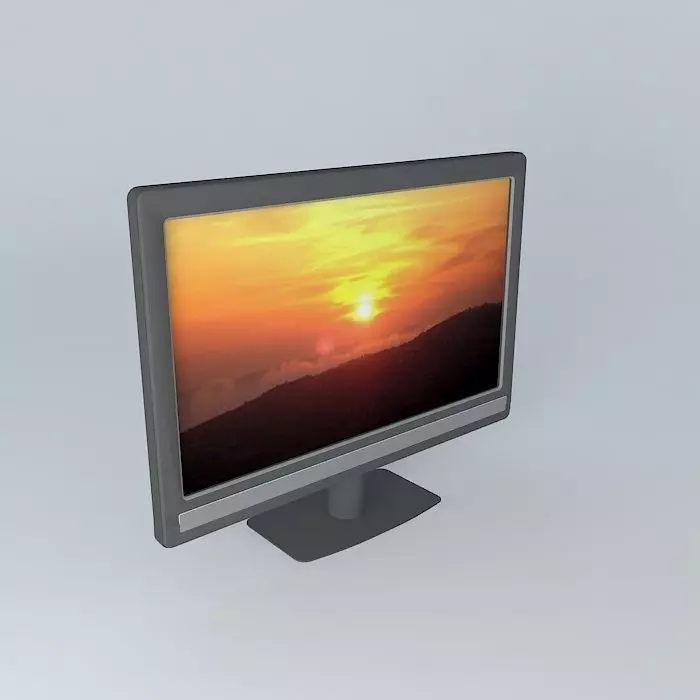 TV flat screen monitor Free 3D model