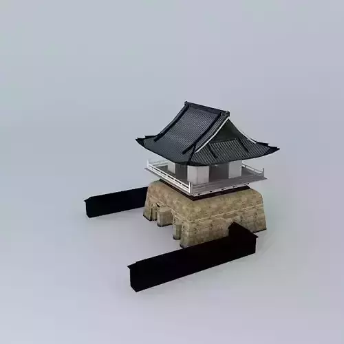 Taipei East and Temple bell tower Bell House Donghe Buddhist ... Free 3D model