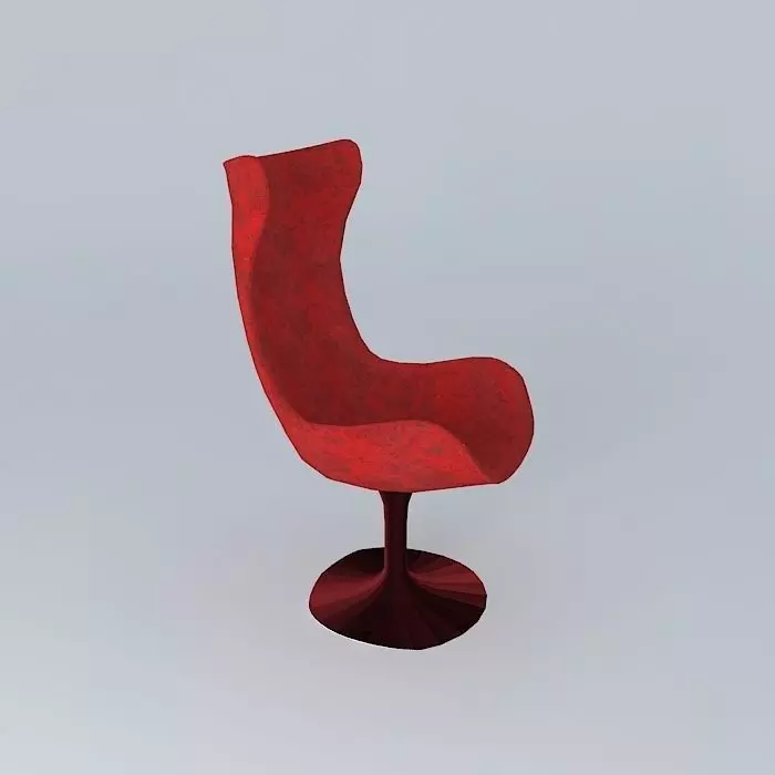Red stylish chair Free 3D model