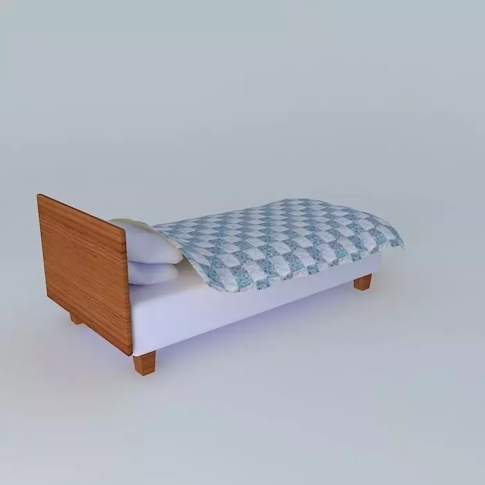 Single simple bed Free 3D model