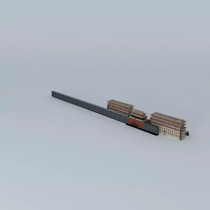 West Gate, Forbidden City, Beijing, China Free 3D model