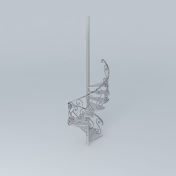 Spiral Staircase Free 3D model_4