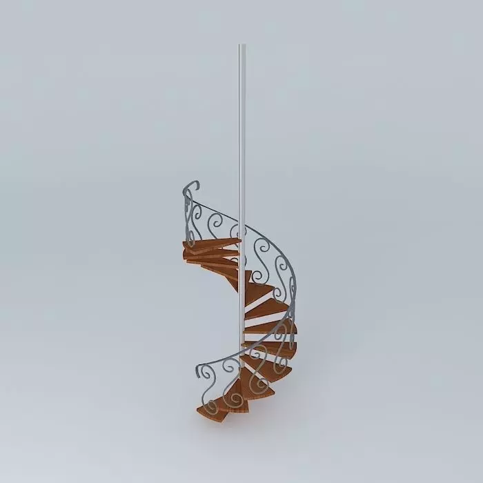 Spiral Staircase Free 3D model_0