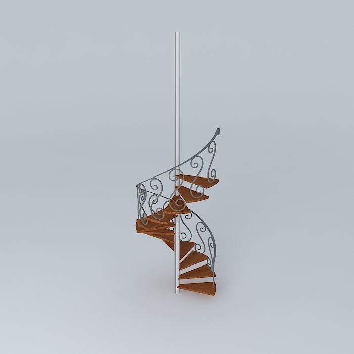 Spiral Staircase Free 3D model_1