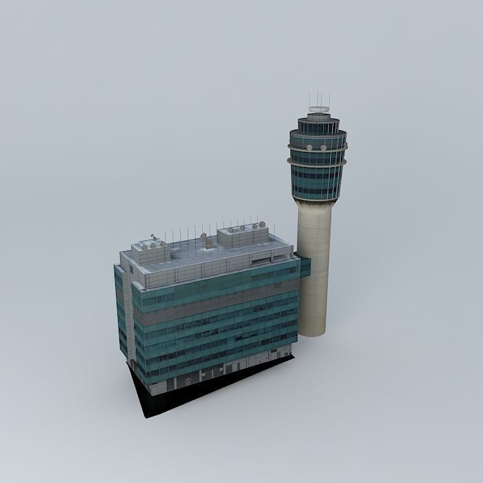 Hong Kong Airport Control Tower Free 3D model_2
