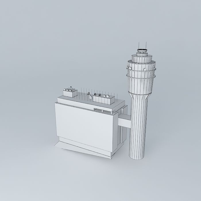 Hong Kong Airport Control Tower Free 3D model_4