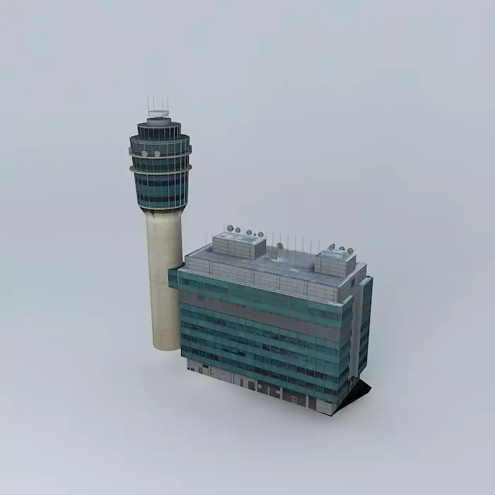 Hong Kong Airport Control Tower Free 3D model_0