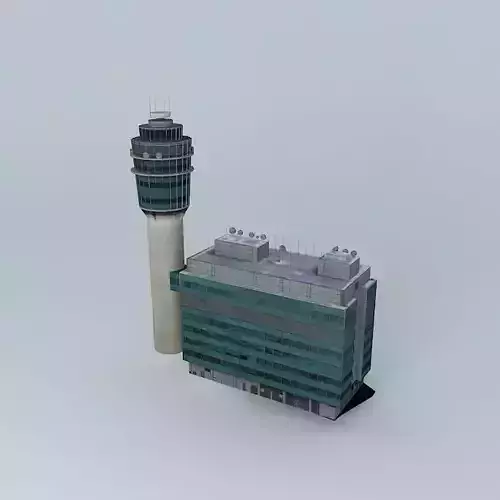 Hong Kong Airport Control Tower Free 3D model