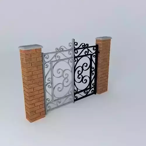 Gates wrought iron gate Free 3D model