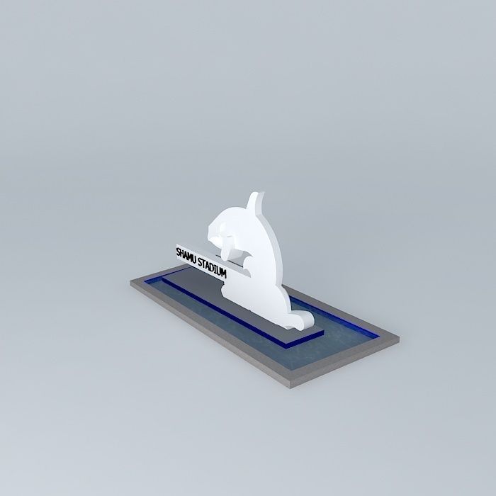 SeaWorld Orlando Shamu Stadium Fountain 3D model_2