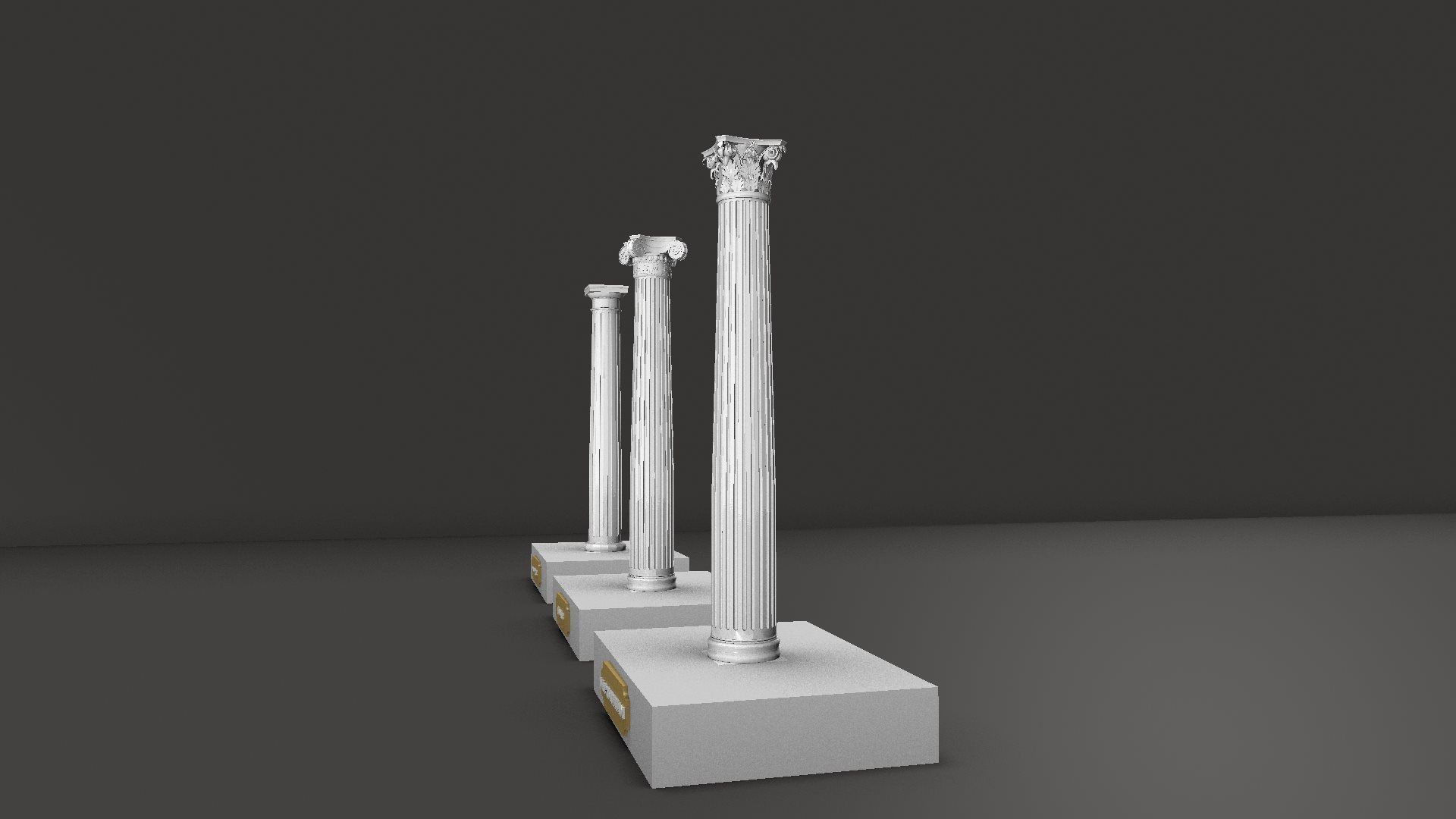 Classical Columns     Doric Ionic Corinthian for educational use 3D print model_2