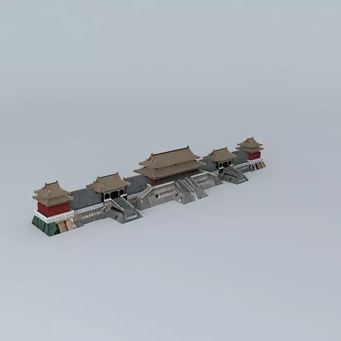 Beijing Forbidden City Gate of Supreme Harmony Taihemen, Forb... Free 3D model