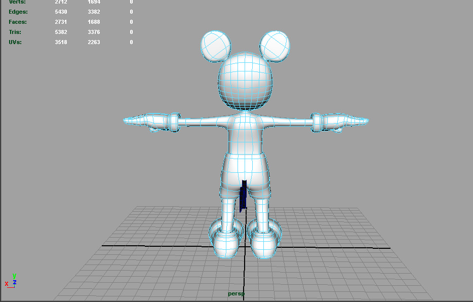 Mickey Mouse AAA Low-poly 3D model_7
