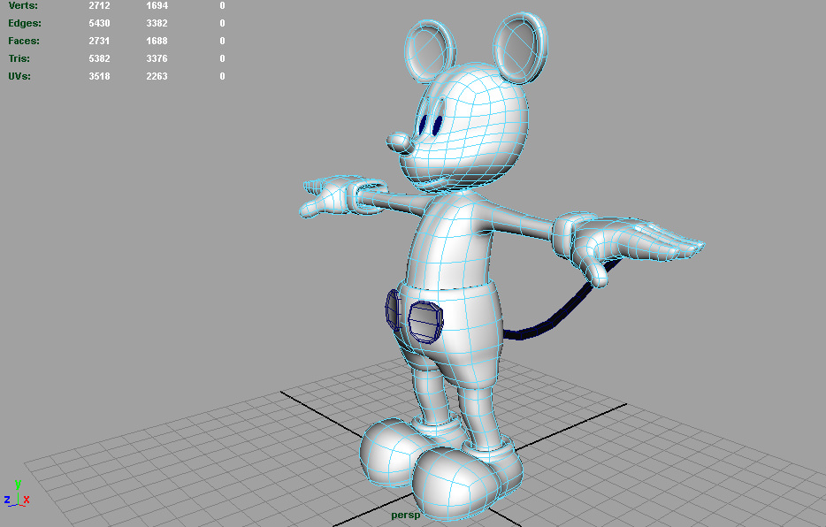 Mickey Mouse AAA Low-poly 3D model_5