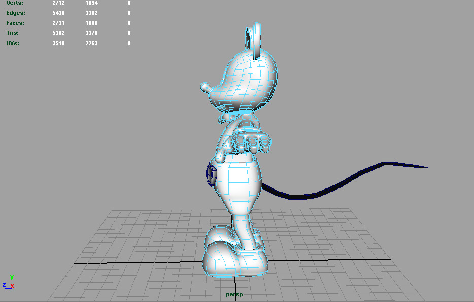 Mickey Mouse AAA Low-poly 3D model_6