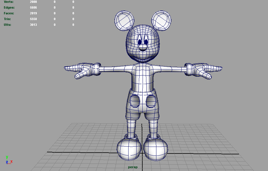 Mickey Mouse AAA Low-poly 3D model_4