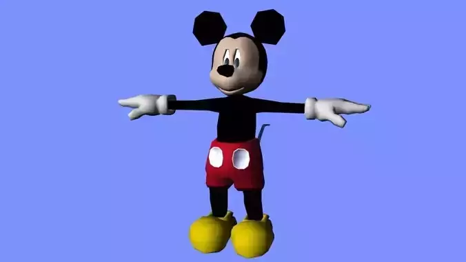 Mickey Mouse AAA Low-poly 3D model