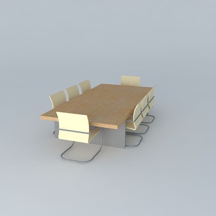 Conference Table Free 3D model_1