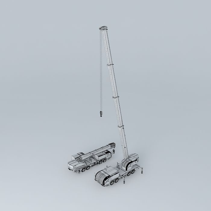 Crane Truck Free 3D model_4