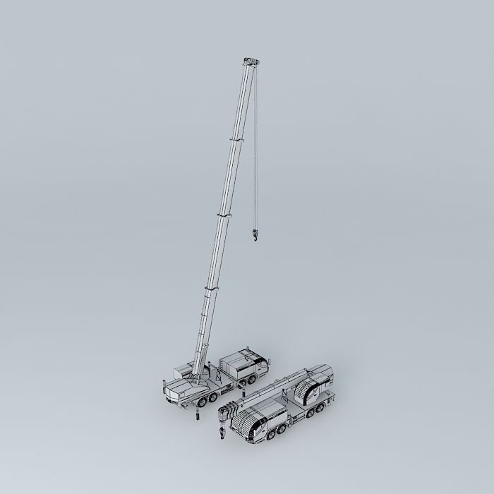 Crane Truck Free 3D model_3