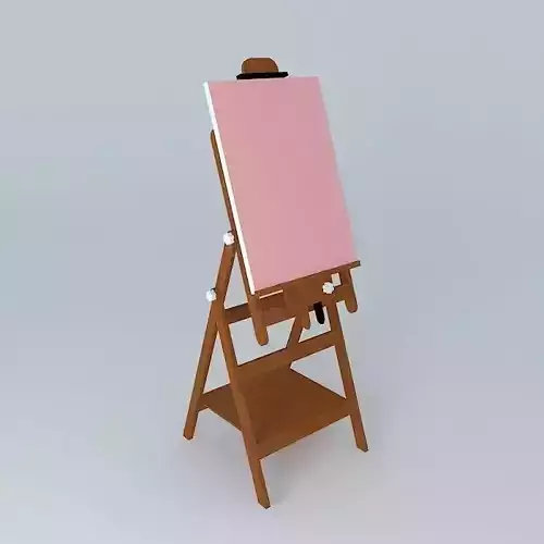 Easel with canvas Free 3D model