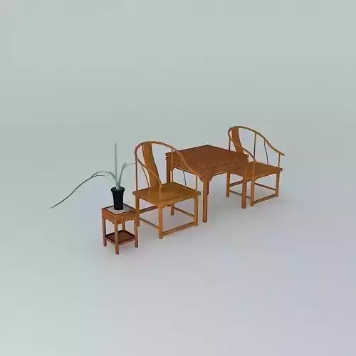 Chairs in Chinese style Free 3D model