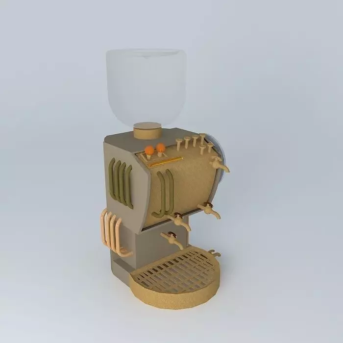 Steampunk steam Coffee Machine Free 3D model_0