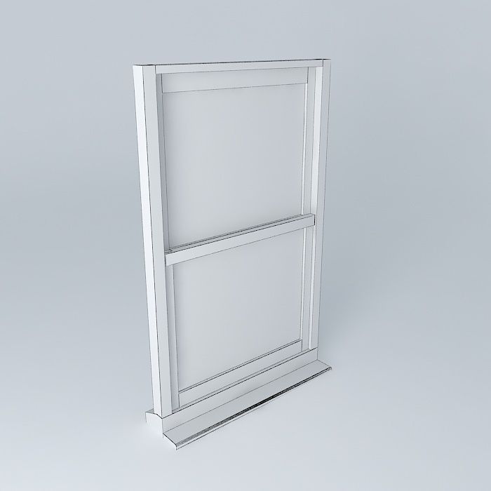 2 part window Free 3D model_4