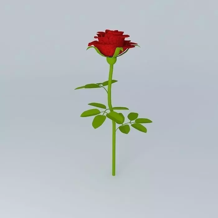 Fabulous red rouse Free 3D model
