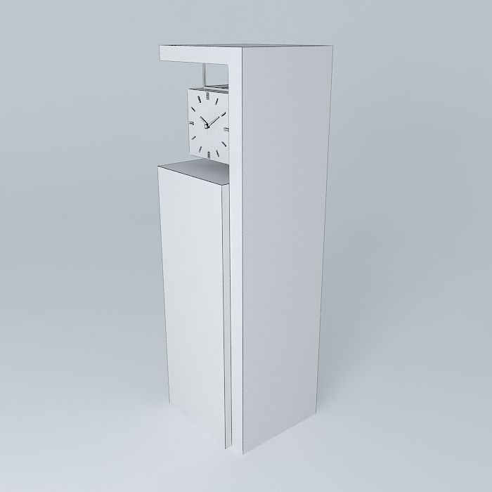 Huizhou Station Clock Tower Free 3D model_3