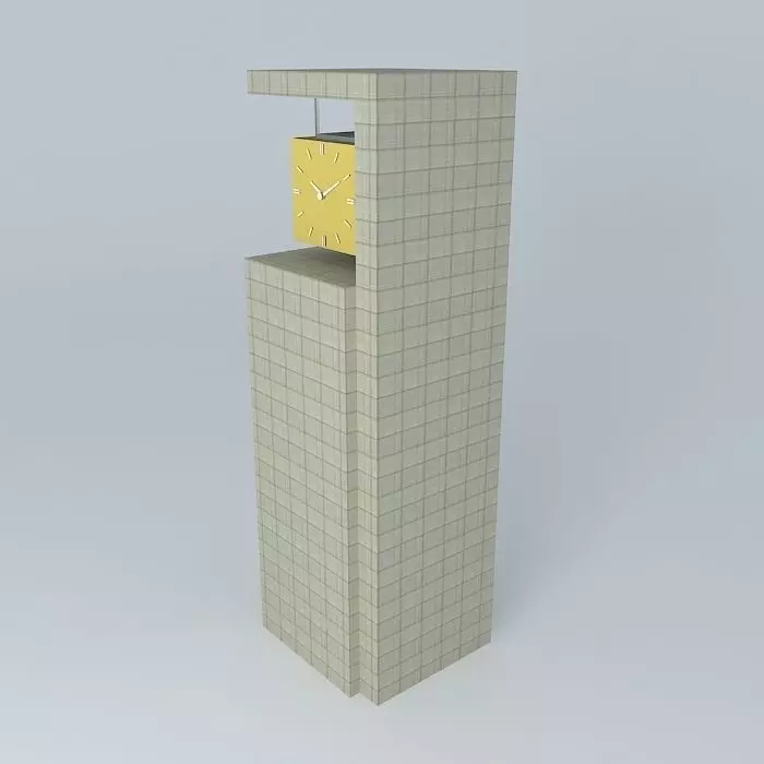 Huizhou Station Clock Tower Free 3D model_0