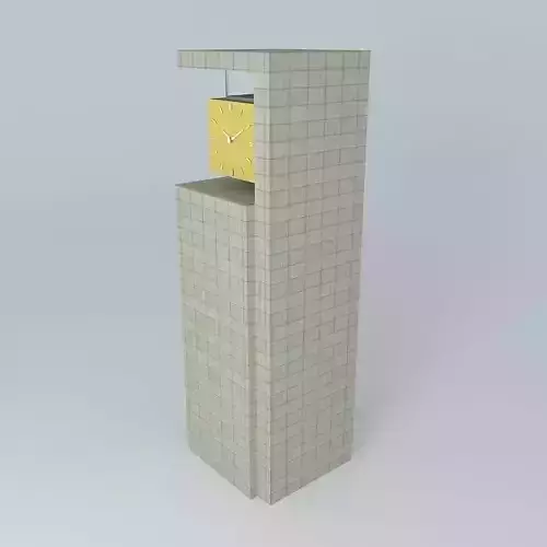 Huizhou Station Clock Tower Free 3D model Huizhou Station Clock Tower Free 3D model