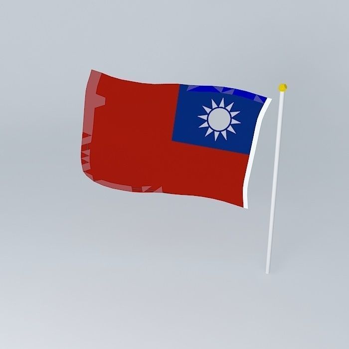Flag of Taiwan Free 3D model_1