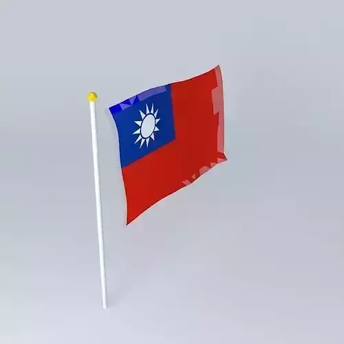 Flag of Taiwan Free 3D model