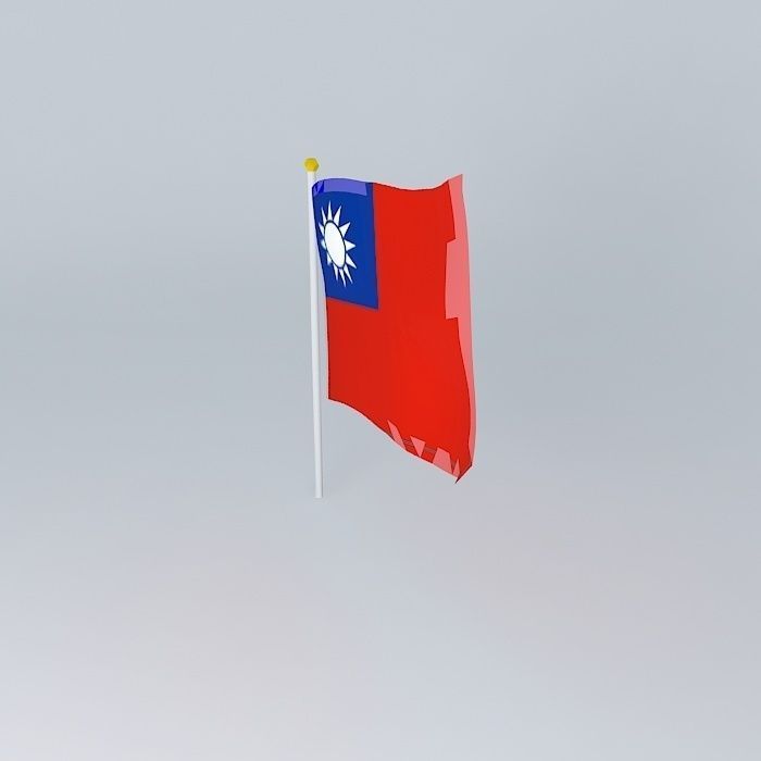 Flag of Taiwan Free 3D model_2