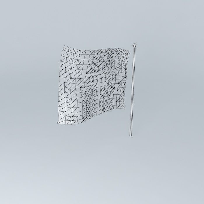 Flag of Taiwan Free 3D model_4