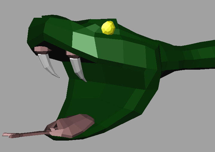 AAA Very Low Poly Snake Low-poly 3D model_12