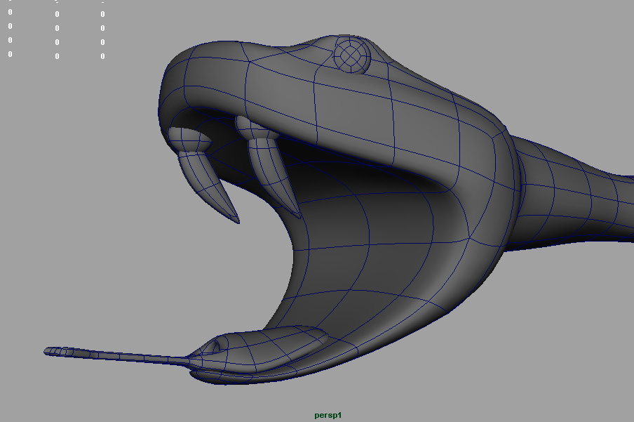 AAA Very Low Poly Snake Low-poly 3D model_9