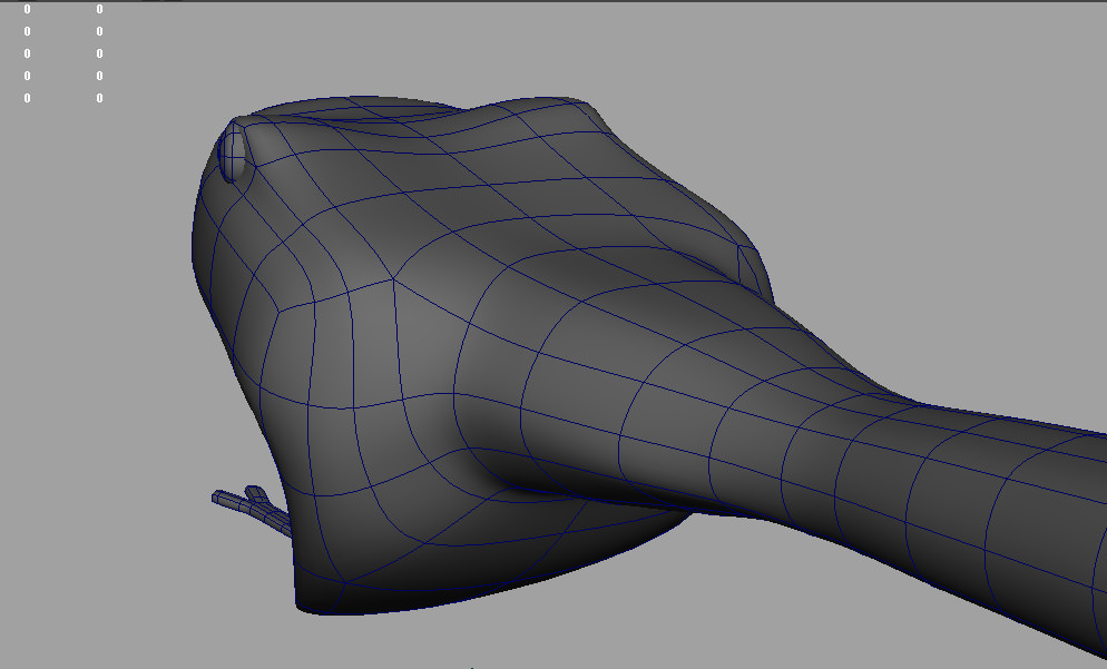 AAA Very Low Poly Snake Low-poly 3D model_13