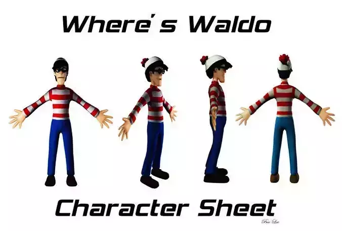 Waldo AAA  Low-poly 3D model